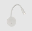 Immagine di Faretto Bianco Snodabile Luce Da Comodino Led 3000k Lyon ACB