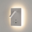 Immagine di Applique Led Camera da Letto Con Luce Lettura Orientabile Manat Bianco ACB