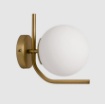 Immagine di Applique Maui Oro Antico Con Sfera Vetro Bianco Ø15 cm ACB