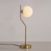 Immagine di Lampada Comodino Oro Con Sfera Vetro Bianco Maui 55 cm ACB