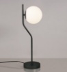 Immagine di Lampada Da Tavolo Metallo Nero Sfera Bianca Maui 55cm ACB