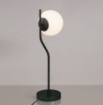 Immagine di Lampada Da Tavolo Metallo Nero Sfera Bianca Maui 55cm ACB