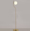 Immagine di Piantana Oro Antico Maui 145 cm Con Sfera Vetro Bianco ACB