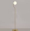 Immagine di Piantana Oro Antico Maui 145 cm Con Sfera Vetro Bianco ACB