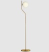 Immagine di Piantana Oro Antico Maui 145 cm Con Sfera Vetro Bianco ACB