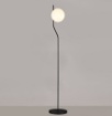 Immagine di Piantana Moderna Maui Nera 145 cm Con Sfera Vetro ACB