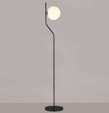 Immagine di Piantana Moderna Maui Nera 145 cm Con Sfera Vetro ACB