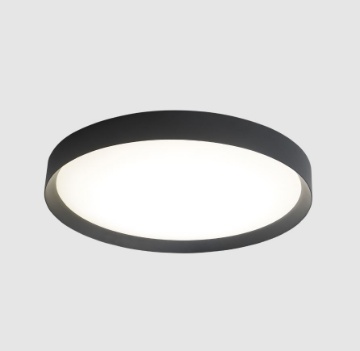 Immagine di Plafoniera Disco Nero Led 22w 3000k o 4000k Minsk Ø40 cm ACB
