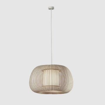 Immagine di Sospensione Mirta Paralume Listelli Color Pietra 1xE27 Ø38 cm ACB