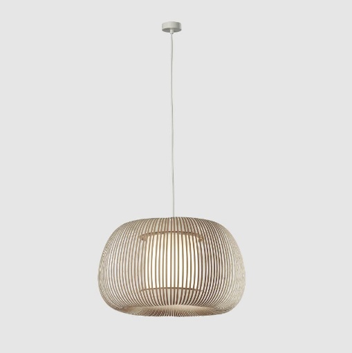 Immagine di Sospensione Mirta Paralume Listelli Color Pietra 1xE27 Ø38 cm ACB
