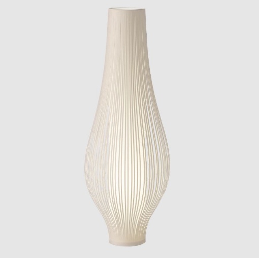Immagine di Piantana Decorativa Bianca Bombata 135 cm Vaso Mirta 3xE27 ACB