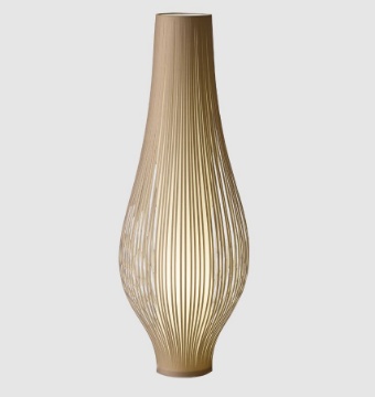Immagine di Piantana Vaso Decorativo Listelli Color Pietra 3xE27 Mirta H135 cm ACB