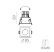 Immagine di Faretto Quadrato Nero Incasso per Controsoffitti Led 2700k o 3000k Move L8x8 cm ACB