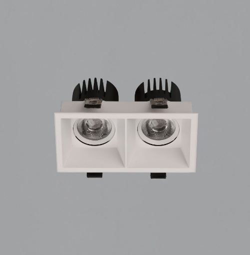 Immagine di Faretto Da Incasso Bianco Doppio Led 24w CCT 2700k 3000k ACB