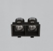 Immagine di Lampada Rettangolare da Incasso con Doppio Faretto Move Nero Led 24w 2700k o 3000k ACB