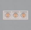 Immagine di Struttura Da Incasso Bianca Tre Faretti Orientabili Led 36w CCT Move ACB