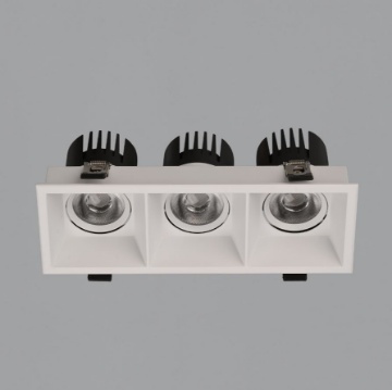 Immagine di Struttura Da Incasso Bianca Tre Faretti Orientabili Led 36w CCT Move ACB
