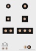 Immagine di Lampada Nera Triplo Faretto da Incasso Move Led 36w 2700k o 3000k ACB