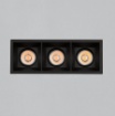 Immagine di Lampada Nera Triplo Faretto da Incasso Move Led 36w 2700k o 3000k ACB