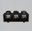 Immagine di Lampada Nera Triplo Faretto da Incasso Move Led 36w 2700k o 3000k ACB