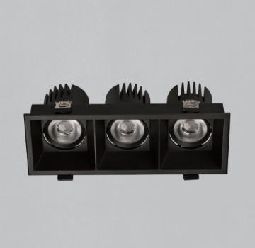 Immagine di Struttura Incasso Nero Tre Faretti Orientabili Led 36w CCT Move ACB