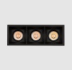 Immagine di Lampada Nera Triplo Faretto da Incasso Move Led 36w 2700k o 3000k ACB
