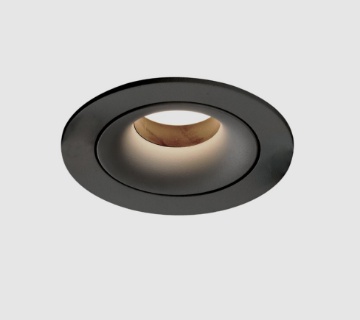 Immagine di Faretto da Incasso Tondo Orientabile Musca Nero 108mm 1xGU10 ACB
