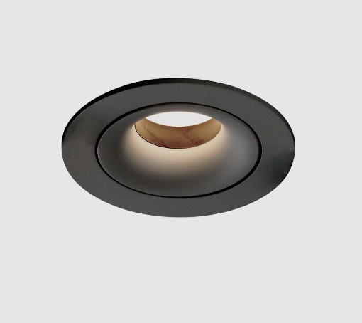 Immagine di Faretto da Incasso Tondo Orientabile Musca Nero 108mm 1xGU10 ACB