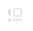 Immagine di Plafoniera Led Quadrata Per Esterni IP65 Nexus Antracite Luce Calda ACB