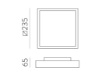 Immagine di Plafoniera Quadrata Esterno IP65 Nexus Antracite Led 14w CCT ACB