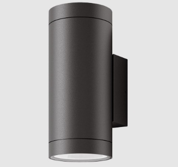 Immagine di Applique per Esterno IP65 Cilindro Grigio Antracite Biemissione E27 ACB
