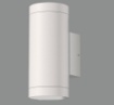 Immagine di Applique Esterna Biemissione 2xE27 Nori Cilindro Bianco IP65 ACB