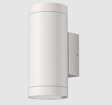 Immagine di Applique Esterna Biemissione 2xE27 Nori Cilindro Bianco IP65 ACB