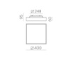 Immagine di Plafoniera Squadrata 40cm Nera Led 40w CCT Oporto ACB
