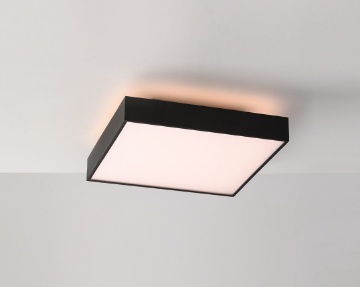 Immagine di Plafoniera Nera Quadrata Led CCT 2700K/3000K Oporto 40x40 cm ACB