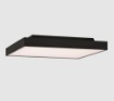 Immagine di Plafoniera Nera Quadrata Doppio Led CCT 2700K/3000K Oporto 60x60 cm ACB