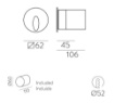 Immagine di Segnapassi Incasso Led 3000k Antracite Foro Ovale Orion IP65 ACB