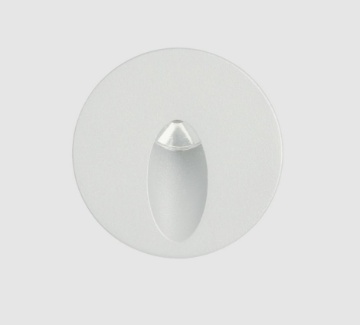 Immagine di Segnapasso Tondo Bianco Da Incasso Orion Foro Ovale Led 3000k IP65 ACB