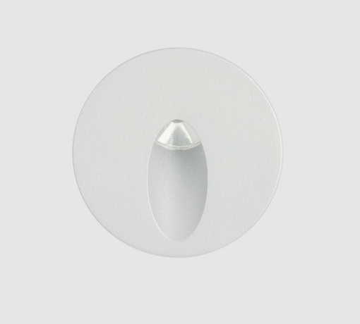 Immagine di Segnapasso Tondo Bianco Da Incasso Orion Foro Ovale Led 3000k IP65 ACB