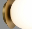 Immagine di Applique Parma Base Oro Con Sfera Vetro Opale 15cm IP44 ACB