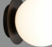 Immagine di Lampada Parete Soffitto Sfera Bianca Con Base Nera Parma IP44 ACB
