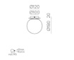 Immagine di Lampada da Soffitto Parma Oro con Sfera 18 cm Vetro Bianco IP44 ACB