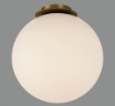Immagine di Plafoniera Parma Oro Antico con Paralume Sfera Vetro Opale Ø30 cm IP44 ACB 