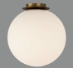 Immagine di Plafoniera Parma Oro Antico con Paralume Sfera Vetro Opale Ø30 cm IP44 ACB 