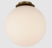 Immagine di Plafoniera Parma Oro Antico con Paralume Sfera Vetro Opale Ø30 cm IP44 ACB 