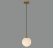 Immagine di Sospensione Parma Oro con Paralume Sfera Vetro Opale Ø18 cm IP44 ACB 