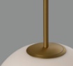 Immagine di Sospensione Parma Oro con Paralume Sfera Vetro Opale Ø18 cm IP44 ACB 