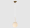 Immagine di Sospensione Parma Oro con Paralume Sfera Vetro Opale Ø18 cm IP44 ACB 