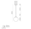 Immagine di Sospensione Parma Oro Sfera Bianca 18 cm IP44 ACB