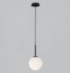 Immagine di Lampada a Sospensione Nera Con Sfera Bianca 18cm IP44 ACB